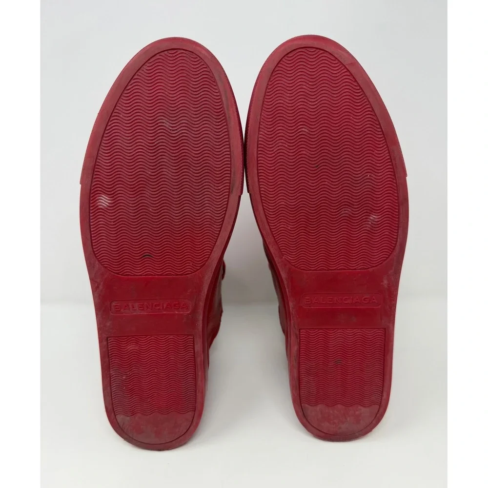 Balenciaga Arena High Top Sneaker Red Leather & Suede Size 10 US 43 EU